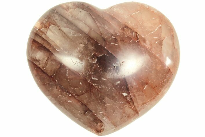 Polished Hematite (Harlequin) Quartz Heart - Madagascar #210519